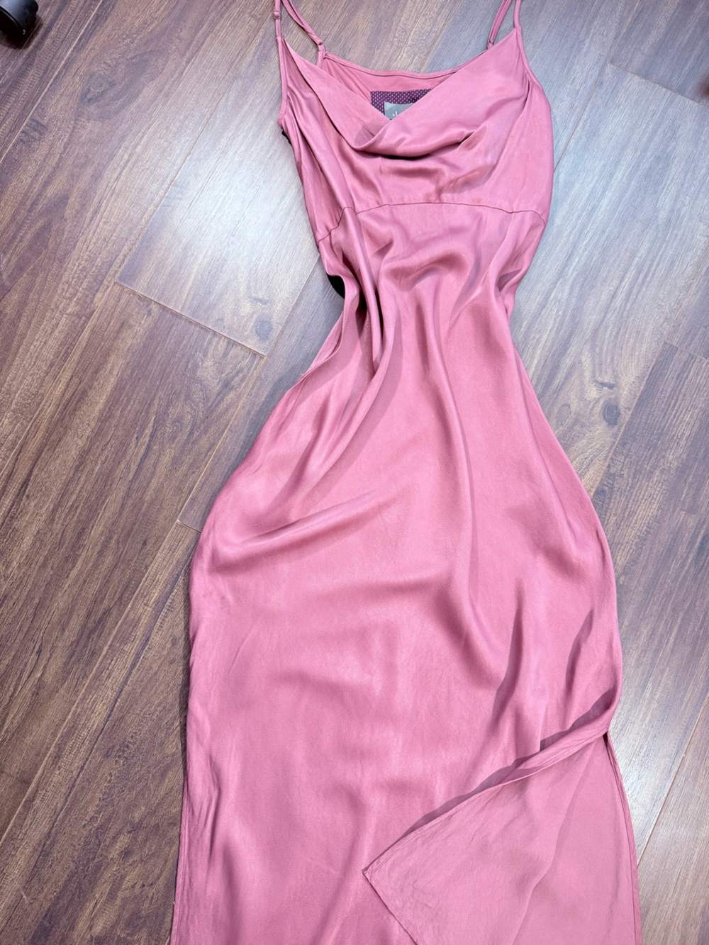 Anthropologie Dusty Rose Slip Maxi Dress